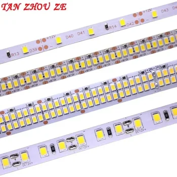 5M 60 120 240 480Leds M LED 스트립 2835 SMD DC12V 높은 밝은 유연한 LED 로프 리본 테이프 빛 따뜻한 흰색/차가운 흰색