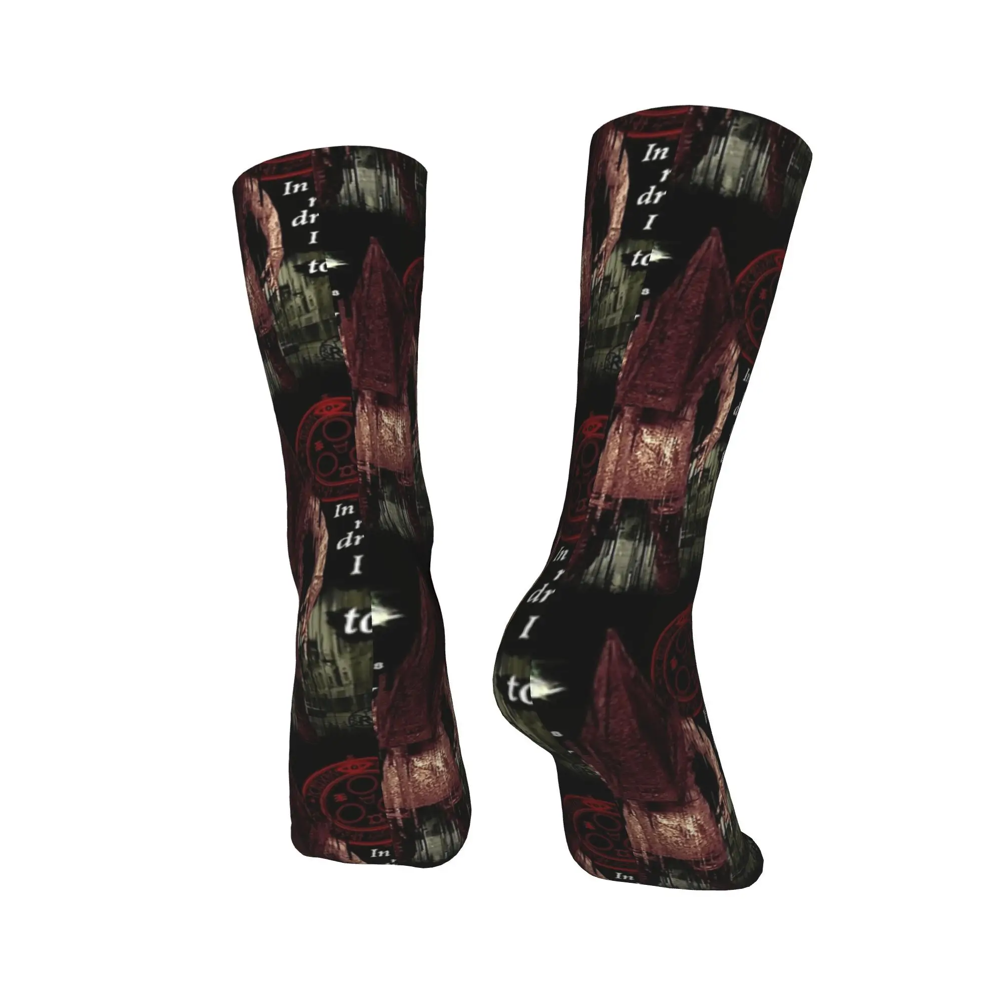 Silent Hill Remake Meias Gráficas Harajuku Meias Outono Anti Skid Meias Homens Skate Médio Macio Meias