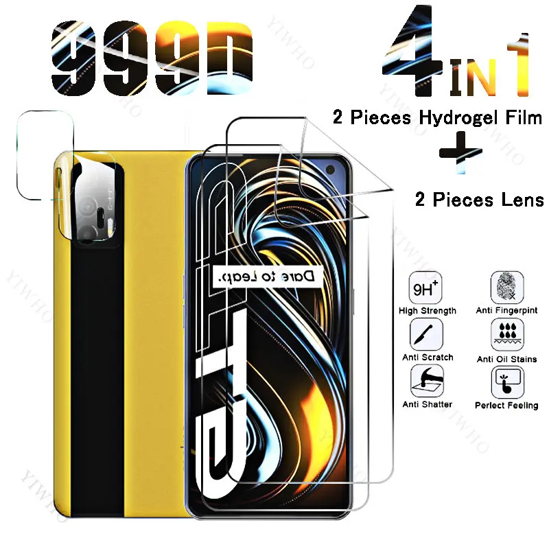 6in1 Full Cover Front Hydrogel Film for Realme GT 5G Safety Screen Protectors for Realme G T RMX2202 6.43