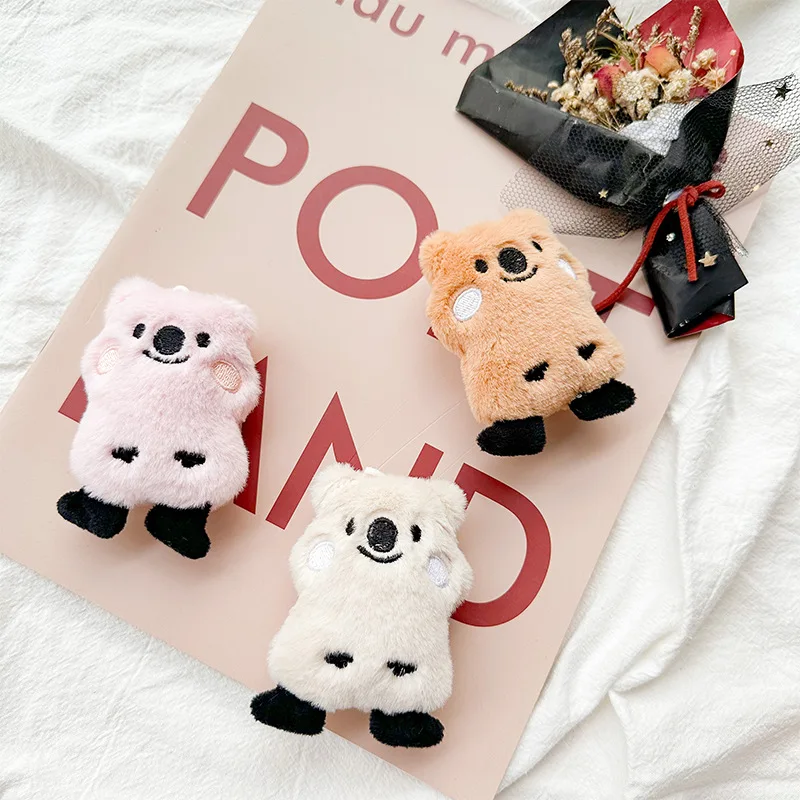 ins Cartoon Plush Bear Phone Grip Tok Korean Smart Tok Lovely Furry Koala Doll Phone Holder Lazy Bracket Clear Stand Socket