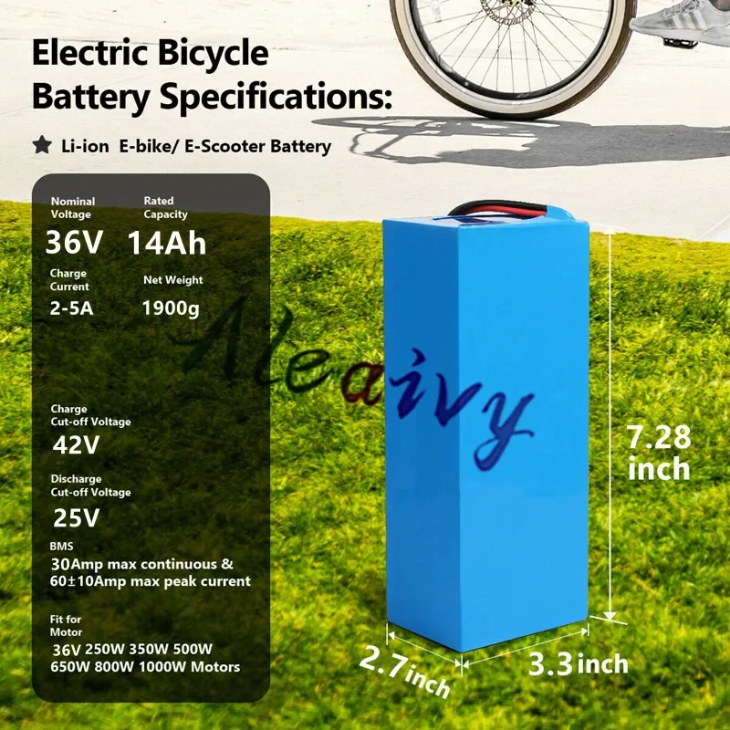 36V 10S4P 14Ah 1000W 3500Mah 18650พร้อม30A Balance BMS 42V แบตเตอรี่ลิเธียม Ebike ไฟฟ้ารถจักรยานสกู๊ตเตอร์