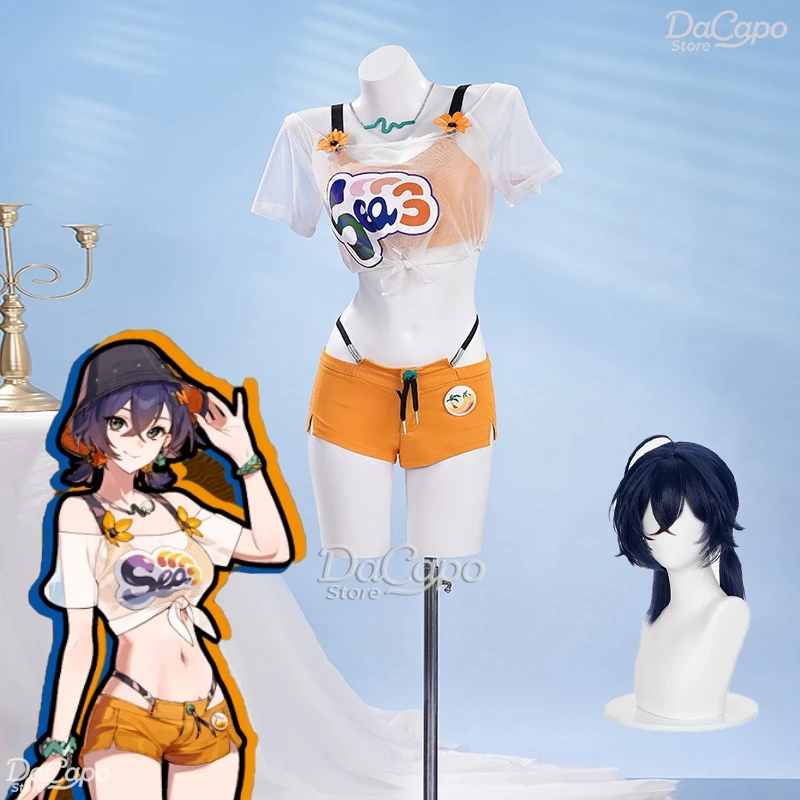 

MC Belle Cosplay Costume Wig Cosplay Zenless Zone Zero Beach Outfit Summer Game Clothes Uniform Outfit Halloween ZZZ Roleplay
