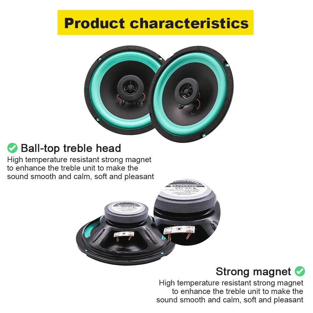 Universal Car Full Range Frequency Loud speaker 100W 4/5 /6.5 Inch HiFi Coaxial Speaker Vehicle Door Auto Audio Music Stereo