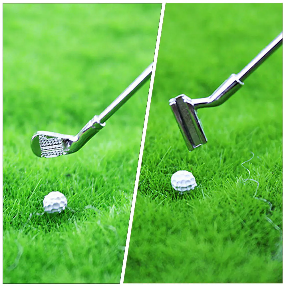 1 ensemble de Mini Kit de Golf léger, sûr, résistant à l'usure, équipement de Golf Miniature, fourniture de décoration de maison, Mini décor de maison