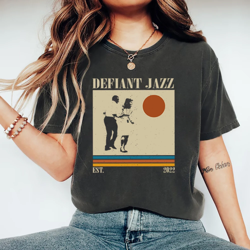 

Defiant Jazz Shirt Severance TV Show T-Shirt 90s Vintage Tee Unisex Short Sleeve T-shirts Retro T Shirts Cozy Sci-Fi Fan Gift