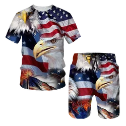 Kreative Adler USA Flagge 3D Board Shorts Badehose Sommer männer Zwei Stück Set Strand Schwimmen Shorts Beiläufige Kurze Hosen strand Kleidung