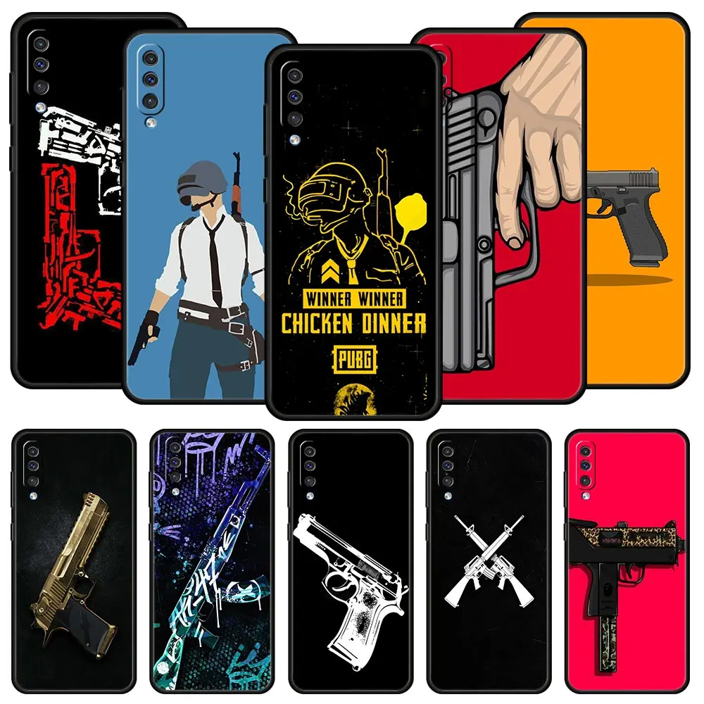 במקרה טלפון אקדח קריקטורה מגניב עבור Samsung a54 a52 a24 a24 a14 a50 a70 a10 a30 a20e a06 a12 a22 a34 a42 a32 5g a16 כיסוי