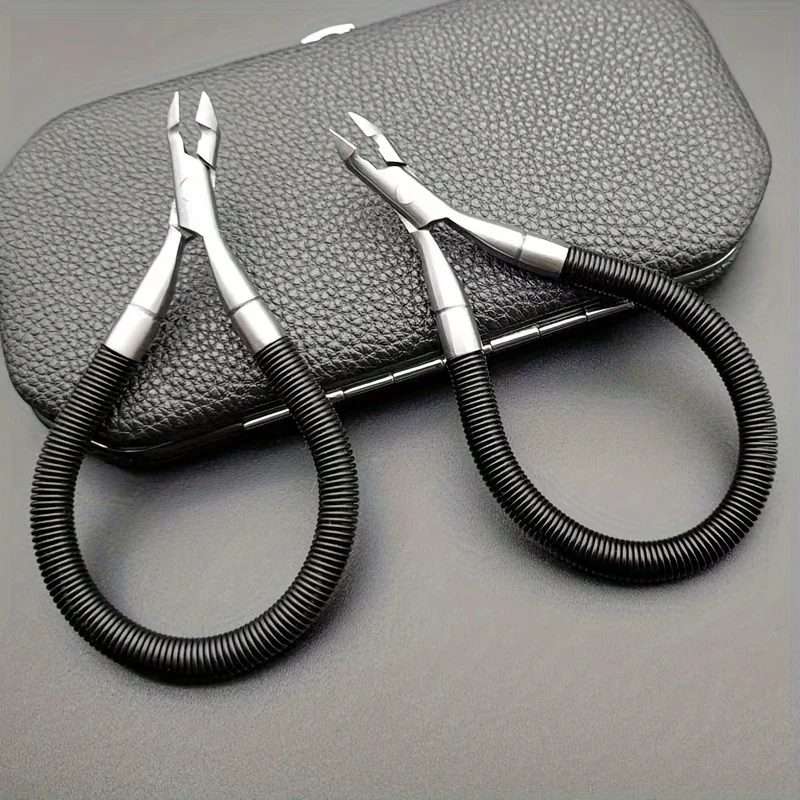 Stainless Steel Cuticle Scissors with Spring Mechanism – Precision Nail Care and Dead Skin Removal Tool Nail Tech Supplies
