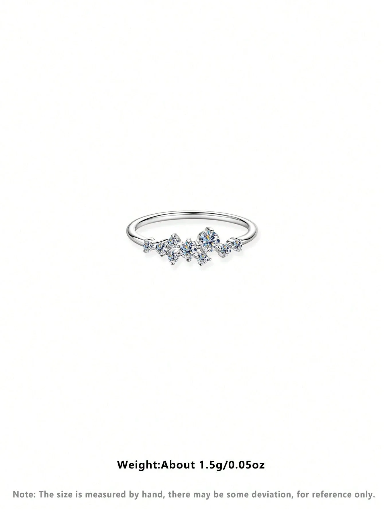 

V-Shaped Pave Crystal Ring For Women, Elegant Daily Party Wedding Jewelry