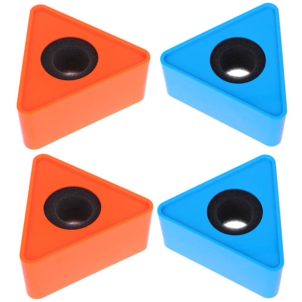 

4pcs Triangle Microphone Flag Station Portable Studio Interview Broadcast Live Event Mic Flag Cube Durable Triangular Mic Stand