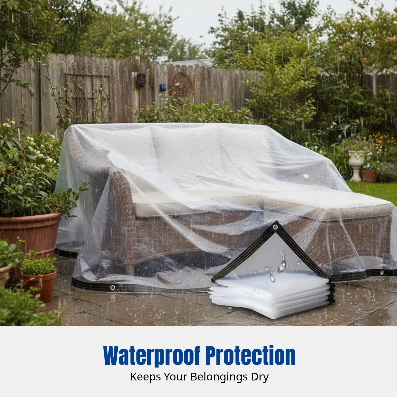 Transparent Film, Thickened PE Sheet, Waterproof, Dustproof, Windproof, Greenhouse Cover, Pane Sealing, Random Design