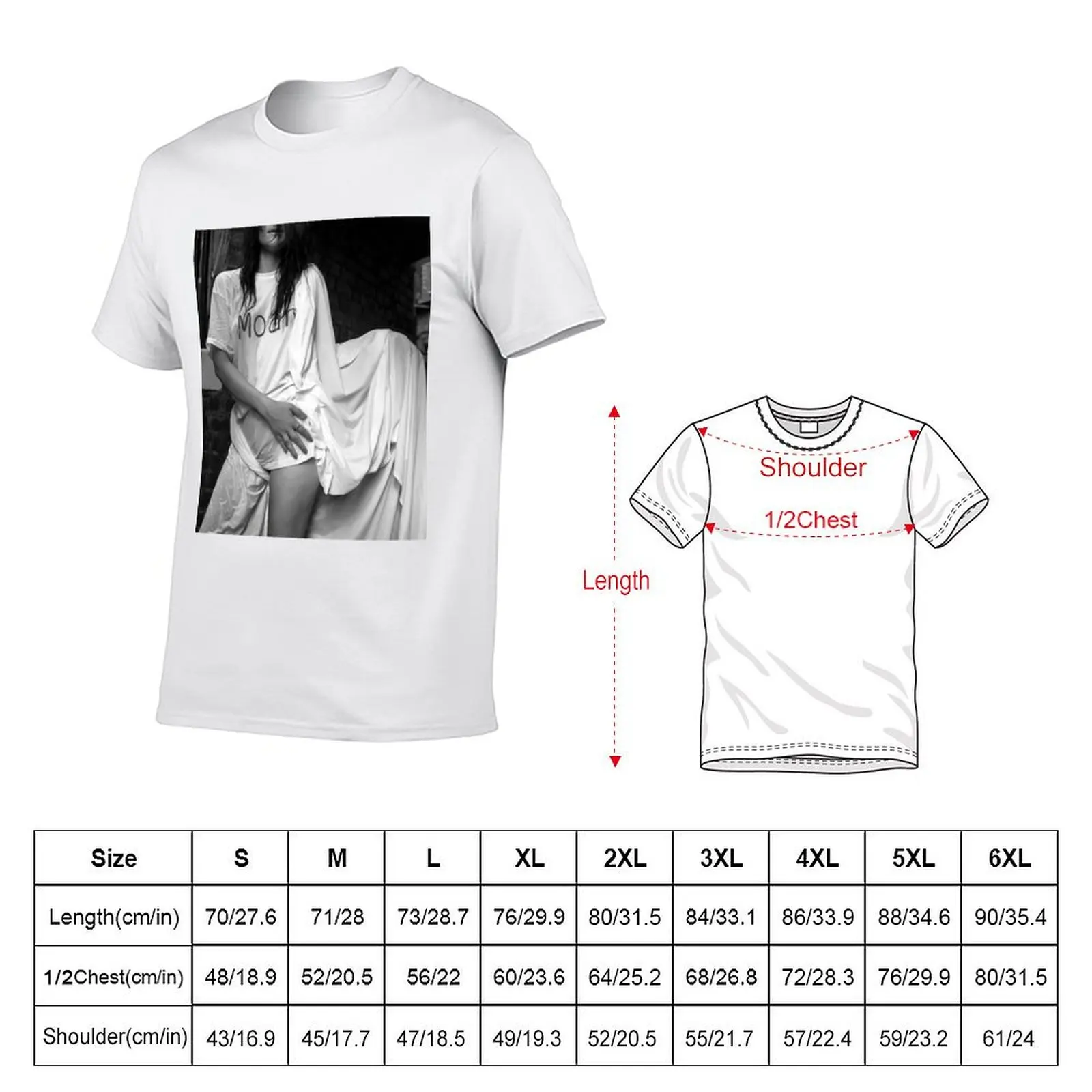 Moan Inc. Official Merch Photo T-Shirt Plus Size Loose Short Sleeve Top