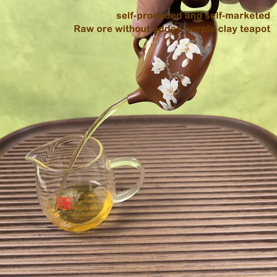 Yixing Zisha teapot, made from raw ore without any additives, is a Chinese-style gongfu teapot with smooth water dispensing 5