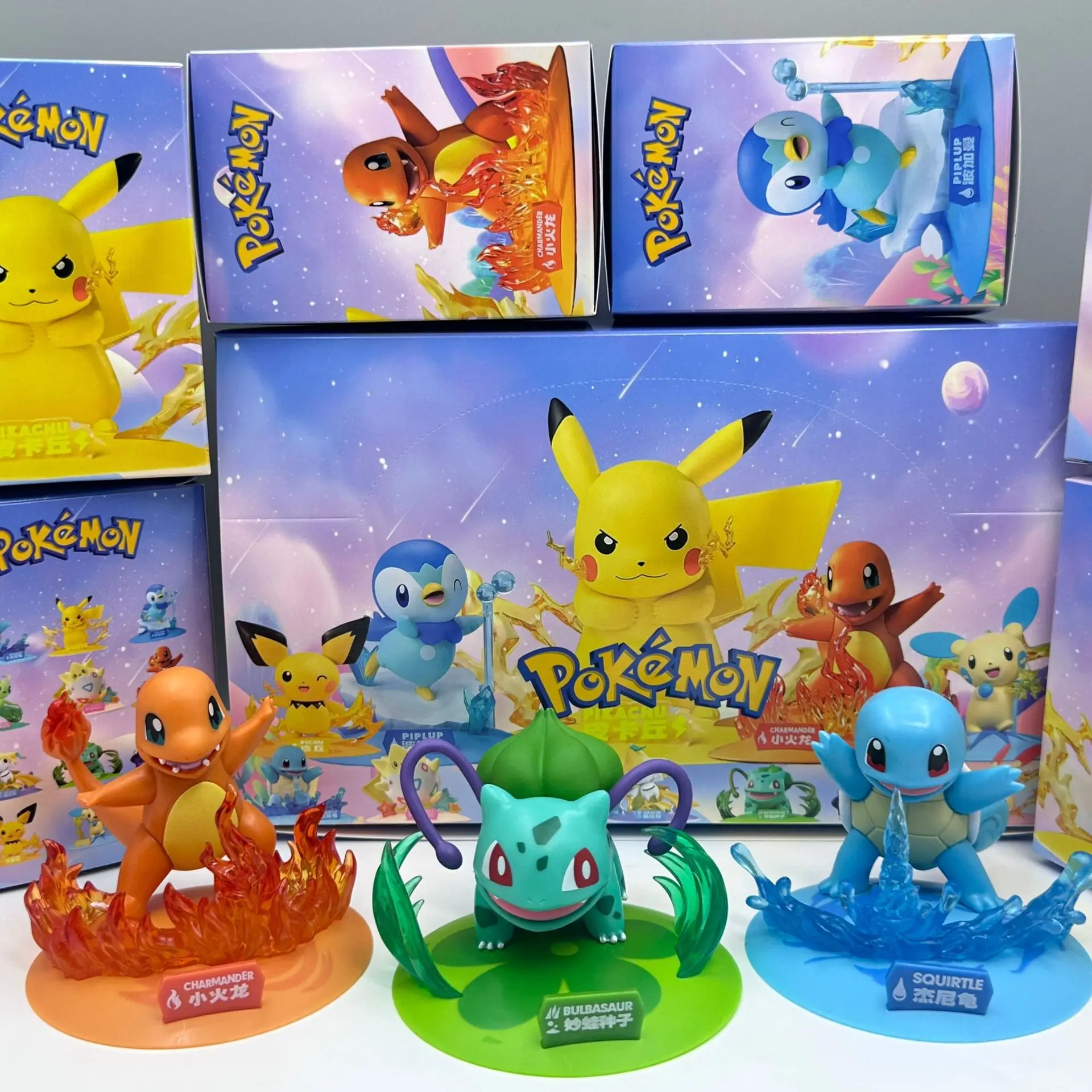 ขี้เล่น Pokemon กล่องตาบอดตัวเลข Pikachu Mewtwo ตุ๊กตา Gardevoir Sylveon อะนิเมะ Monster รุ่นเก็บเครื่องประดับของเล่นเด็กของขวัญ