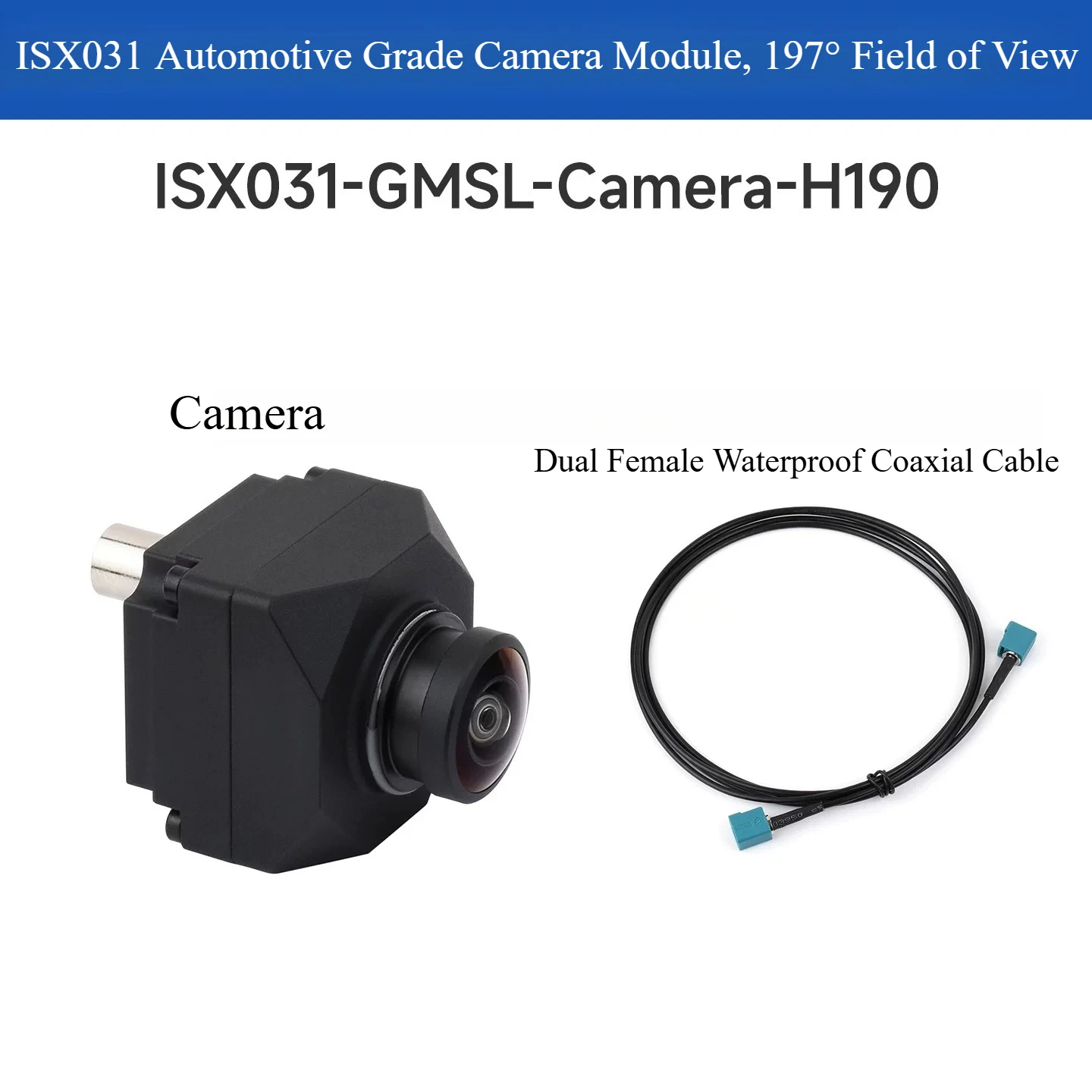 GMSL Camera Module, ISX031 Image Sensor, IP67 Rated, 3MP, Automotive Grade Camera Module for Industrial Projects