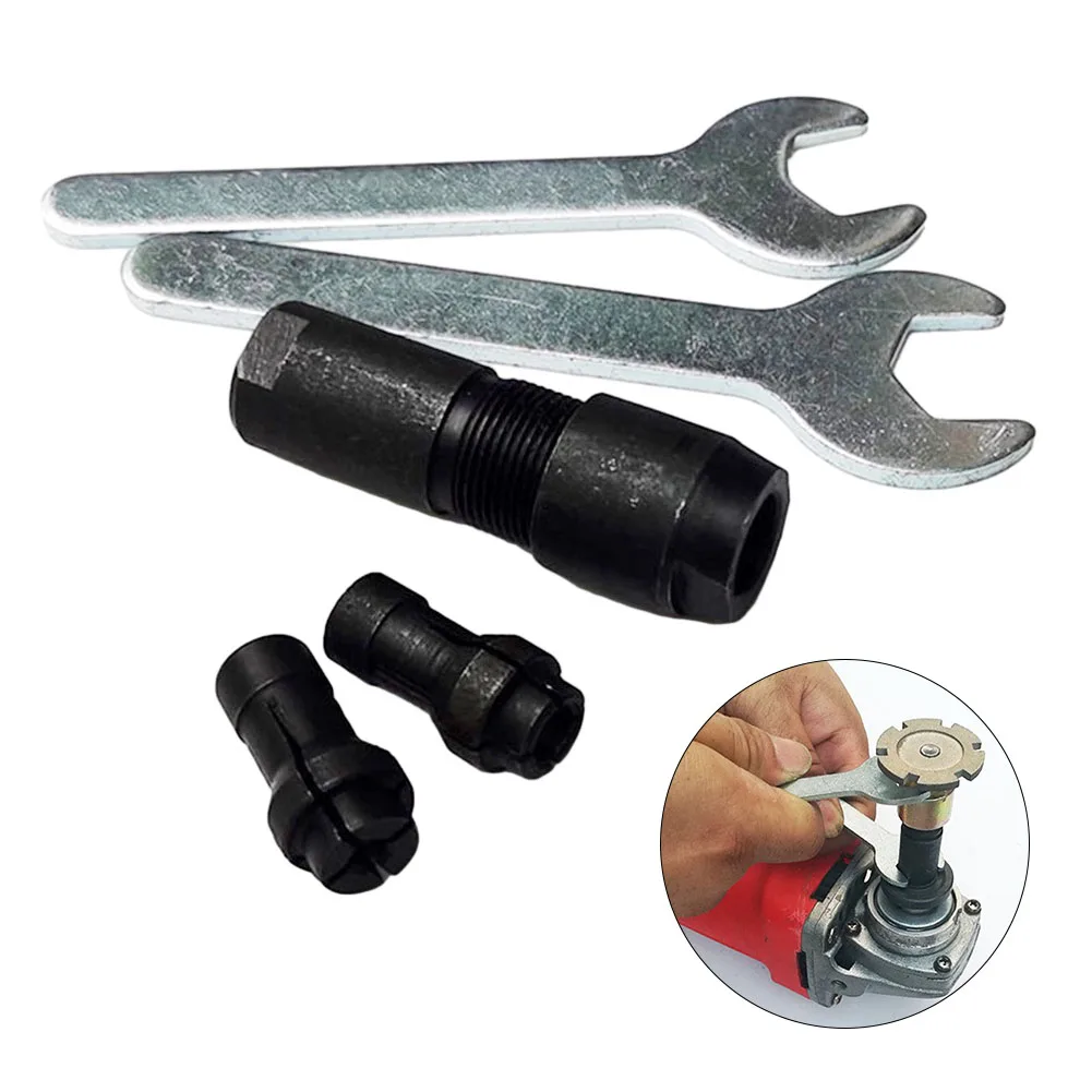 Modificado Angle Grinder Adapter, Straight Chuck Wrench, M10 Thread Moagem e Polimento, 100 Tipo, 6mm, 3mm