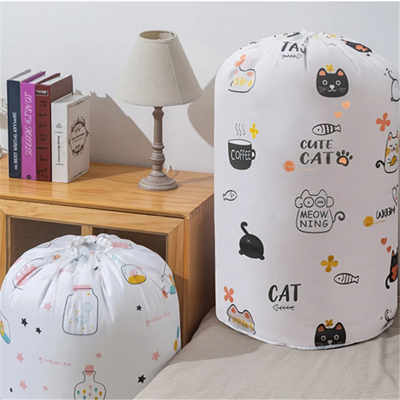 

High Quality Home Beam Port Storage Bag Cute Cartoon Pattern Travel Portable Organizer Clothes Quilt Moisture Proof Storage Bags