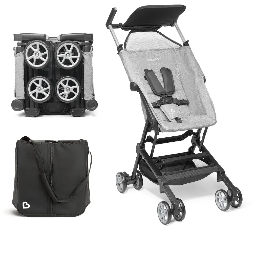 Rangée de Rotterdam™Poussette de voyage ultra-compacte, légère, grise, pour bébés et tout-petits