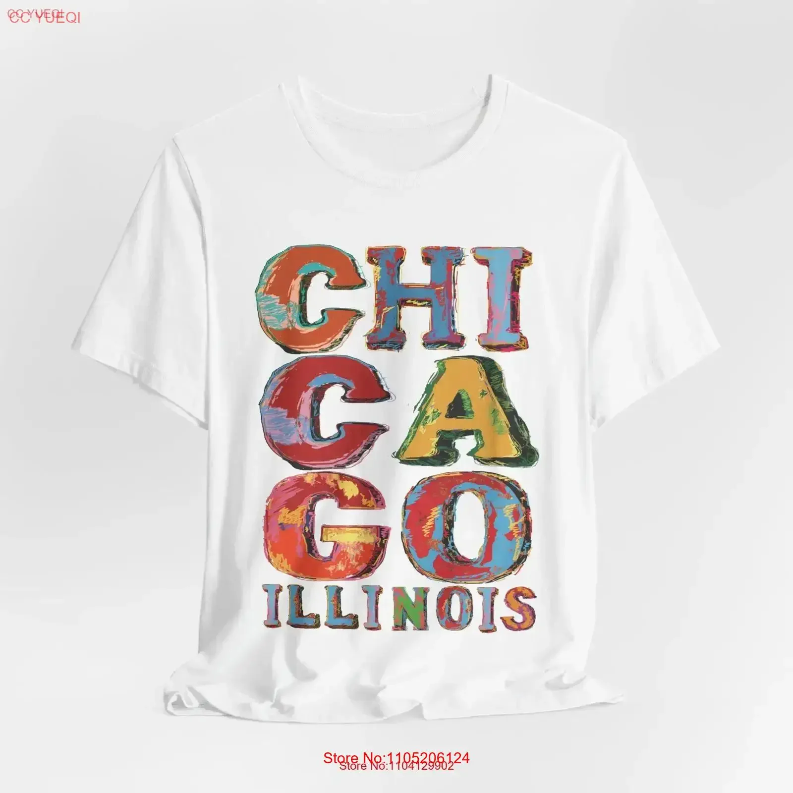 شيكاغو IL نوع نمط تي شيرت إلينوي السفر فريد لها خمر خمر غسلها أوم قمة الموضة لارتداء اليومي أنيق