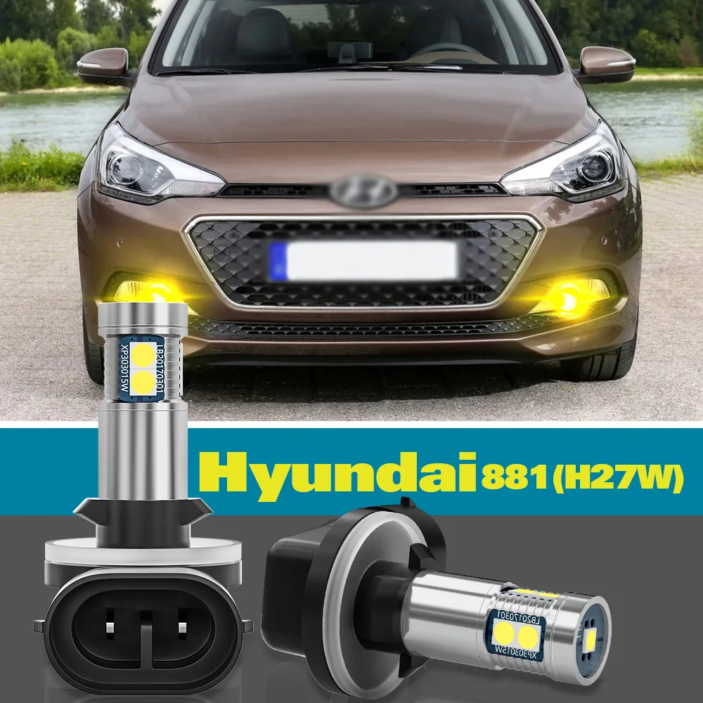 

Fog Light 881 H27W For Hyundai Accent Sonata 2006-2010 Santa Fe Tucson Elantra GT Genesis Coupe Accessories 2pcs LED Lamp