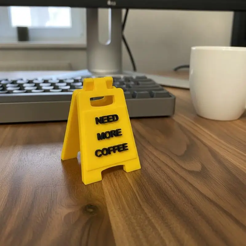 Colorful Mini Plastic Desktop Signs With Decorative Text Non-slip Base Desk Ornament for Office Home Decoration