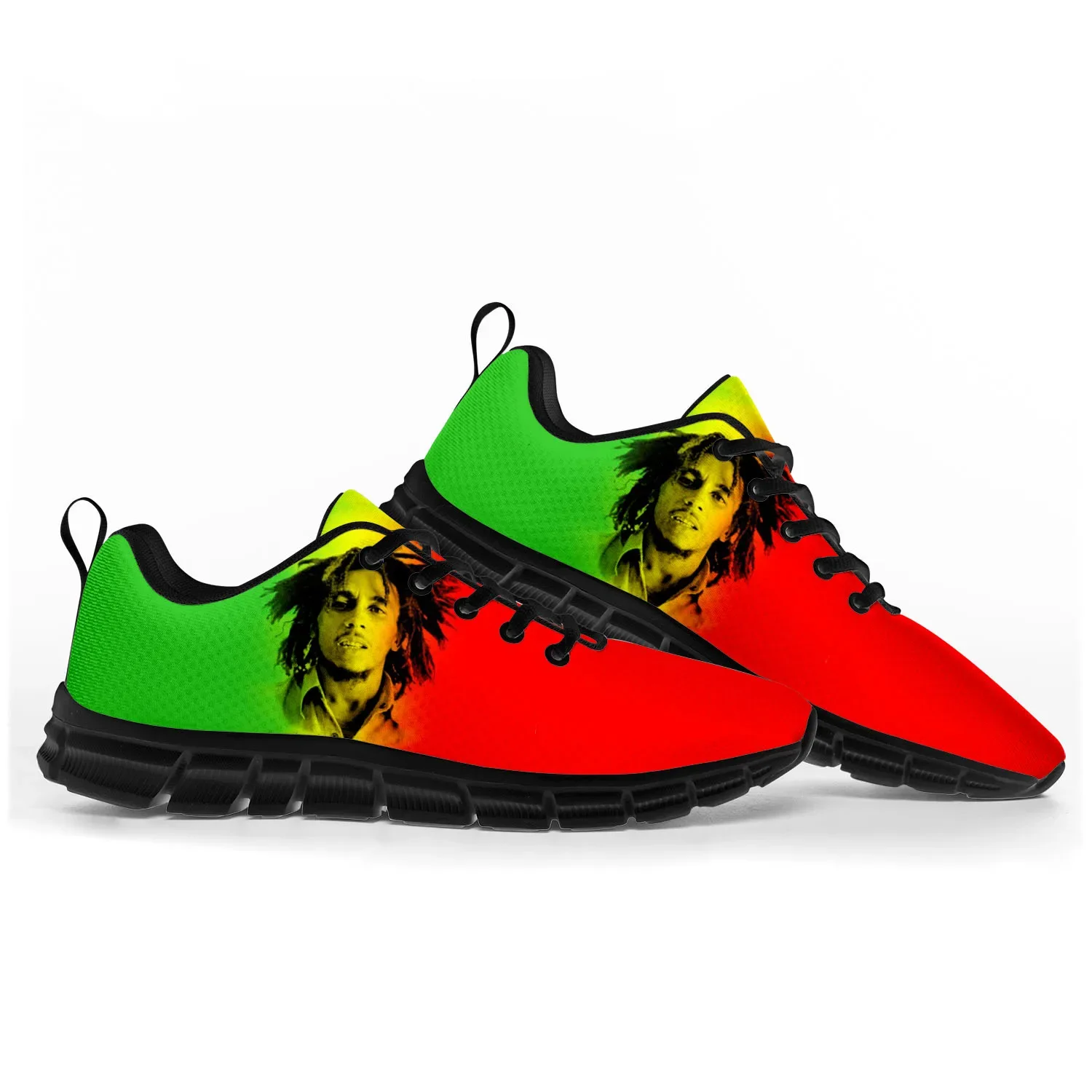 Unisex Reggae Rock Music Star Bob Marley Sneakers, calçados esportivos, homens, mulheres, adolescente, crianças, crianças, alta qualidade, casal