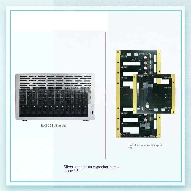 Nas Series 12-Disk Server Hot-Swappable Chassis Supports ATX Motherboard Data Storage Industrial Control Devices