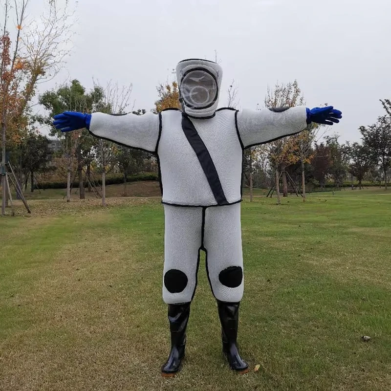 One Piece Breathable Beekeeping Suit PVC Cotton Sting Proof Wasp Bumblebee Catching Protective Clothing