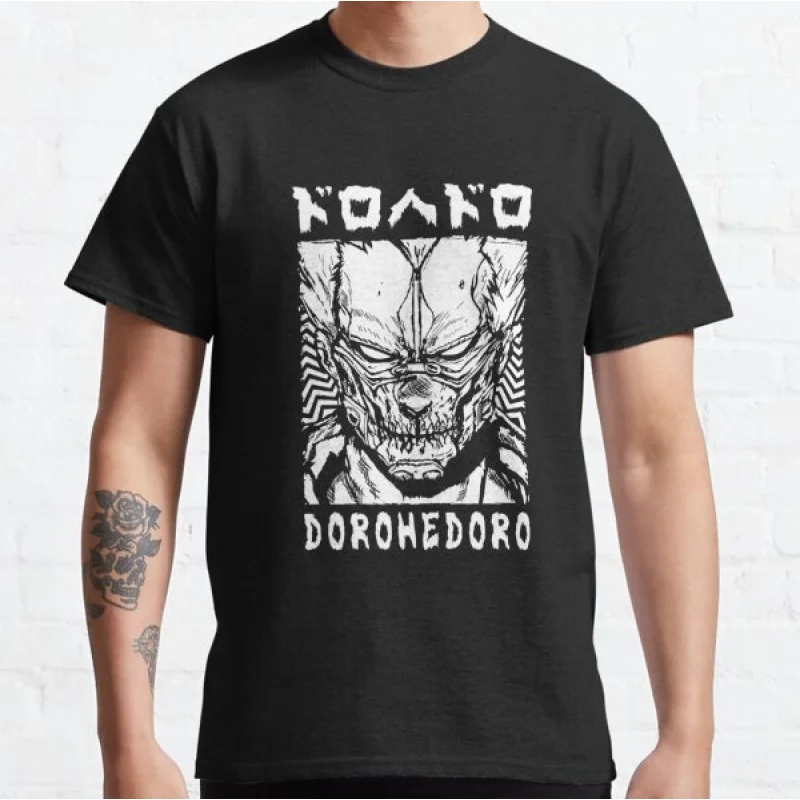 

0405 Manga Dorohedoro caiman Anime T shirt kaiman Manga Men's print Graphic Tee Shirt 100% cotton Y2K clothes All size tops