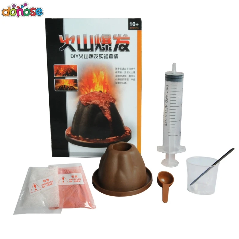 Kids baby DIY Science Exploring Small Chemistry Learning Toys Educational Volcano Eruption Physical Chemical Experiment Gift toy