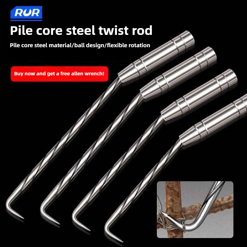 

Semi-Automatic Rebar Tying Machine Wire Knoting Pliers Straight Pull Reinforcement Bar Binding Hook Construction Winding Tool