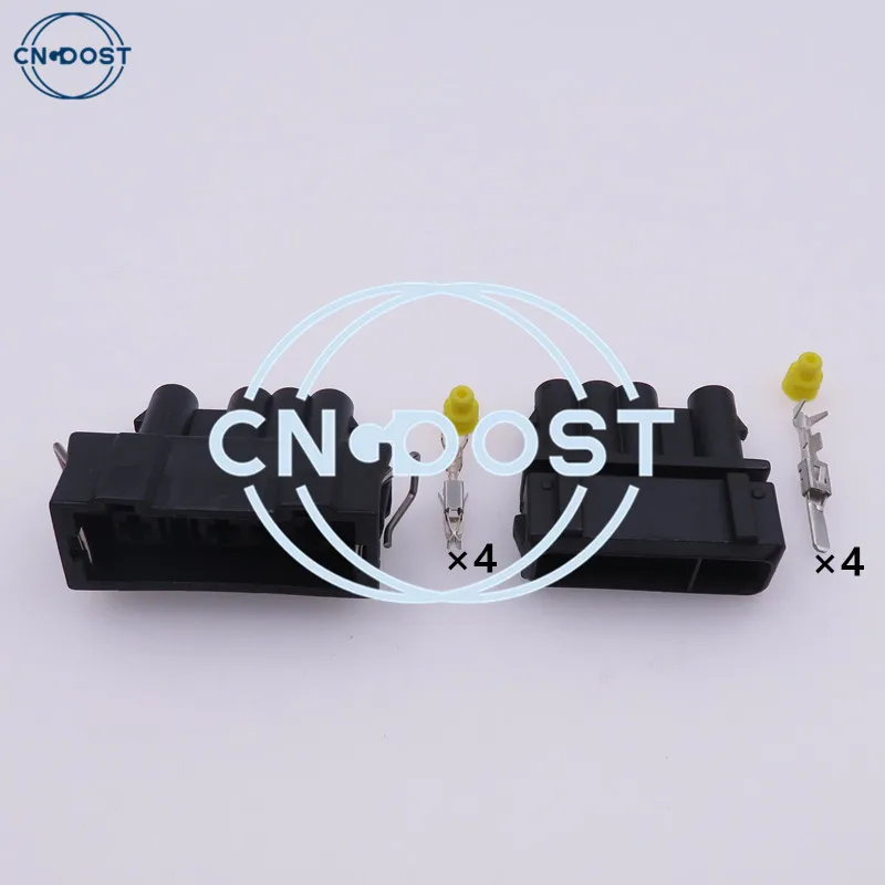 

1 Set 4 Pin 357 972 754 J 357 972 964 K Car Oxygen Sensor Socket Auto Plug Connector 357972754J 357972964K AC Assembly For VW