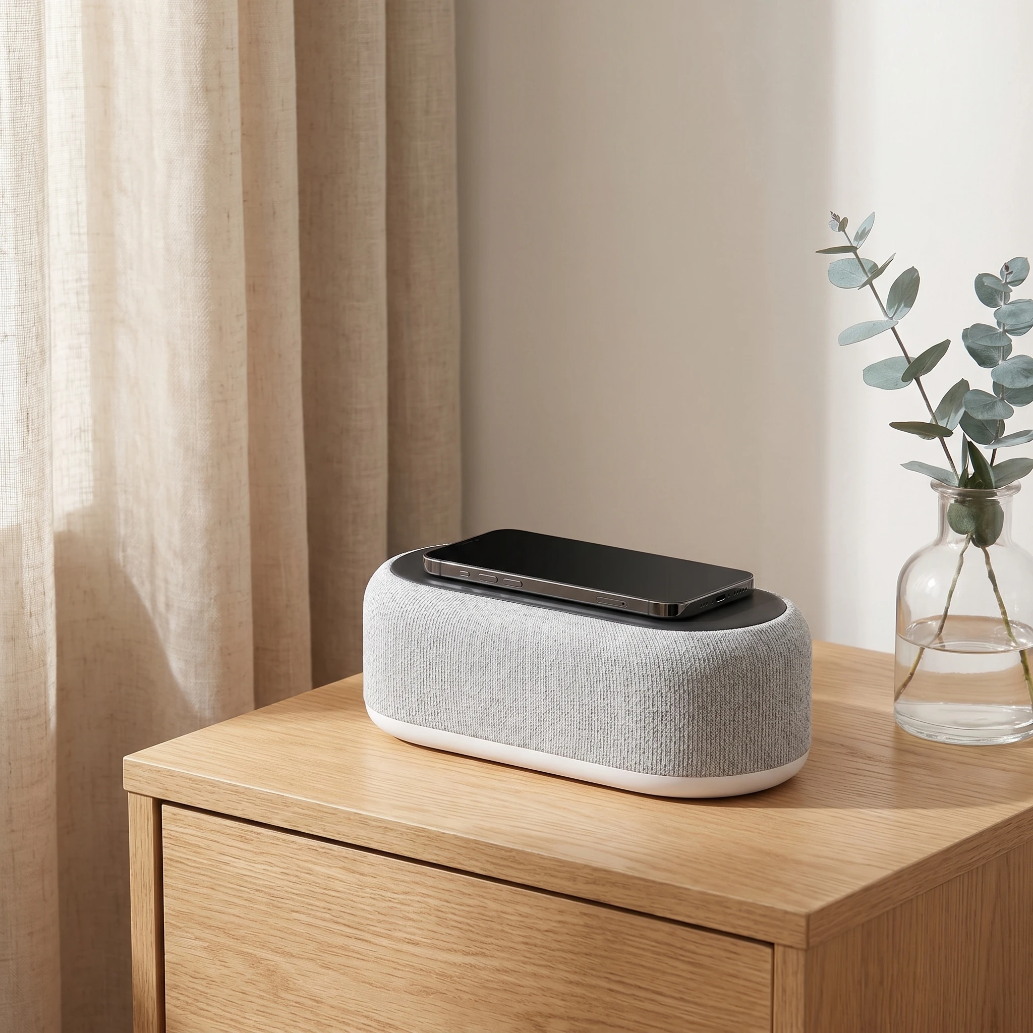 Colorful Speaker Wireless Charger With Built-in Alarm Clock And Night Light Step By Step Six In One