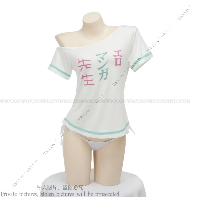 Anime Izumi Sagiri Cosplay Halloween Costume Party Tops Sexy T-shirt Eromanga Sensei Kawaii Comic-Con Daily Outfit Role Play