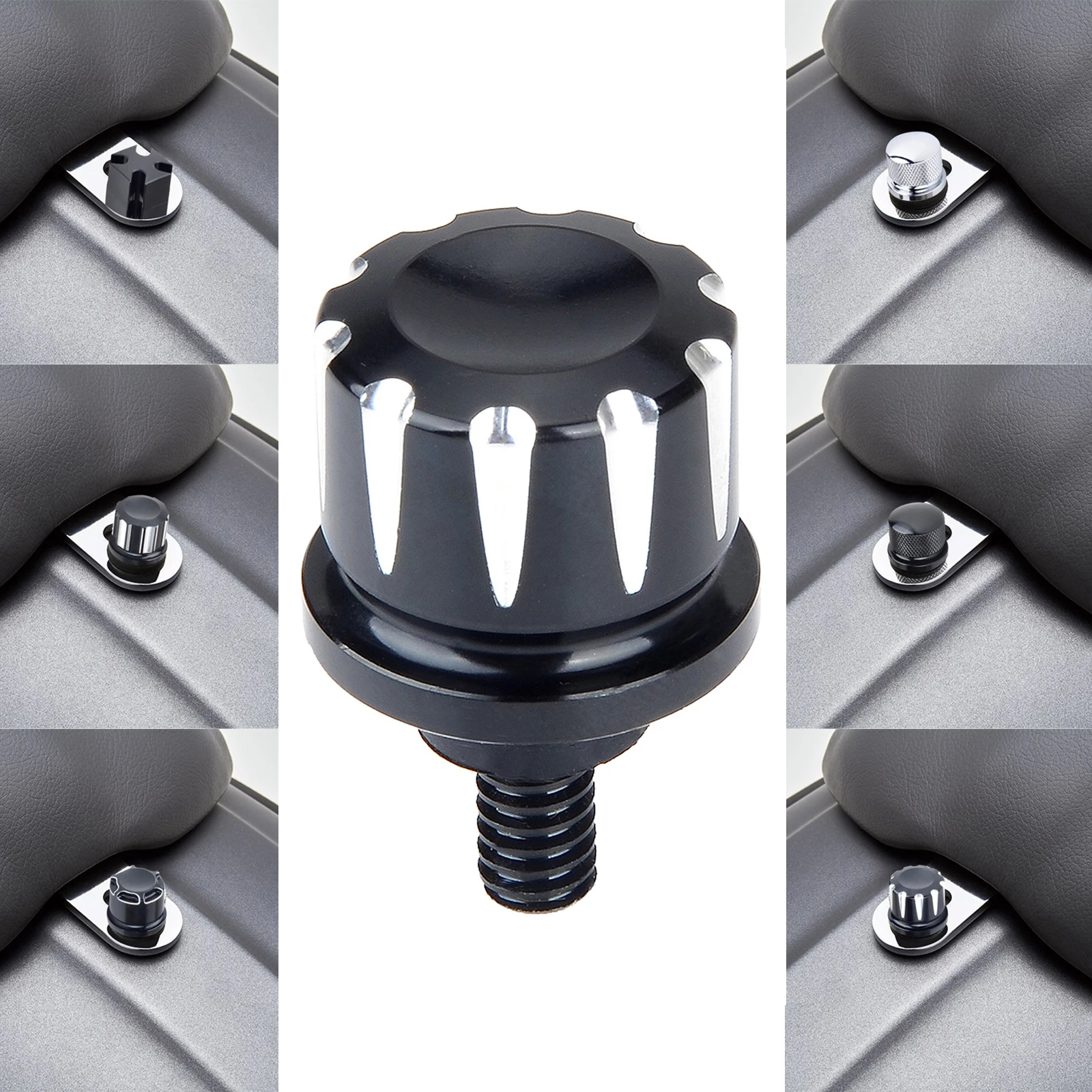

Motorcycle Black Seat Bolt Screw Stainless Steel Fits for 1/4"-20 Thread 1996-2022 Harley Sportster Street Bob Dyna Softail