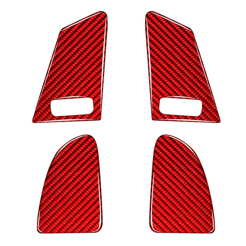 1Set Red Carbon Fiber Automobile Window Lift Switch Panel Trim Sticker Fit for Volvo V60 S60 2010-2017 Control Button Trim Cover