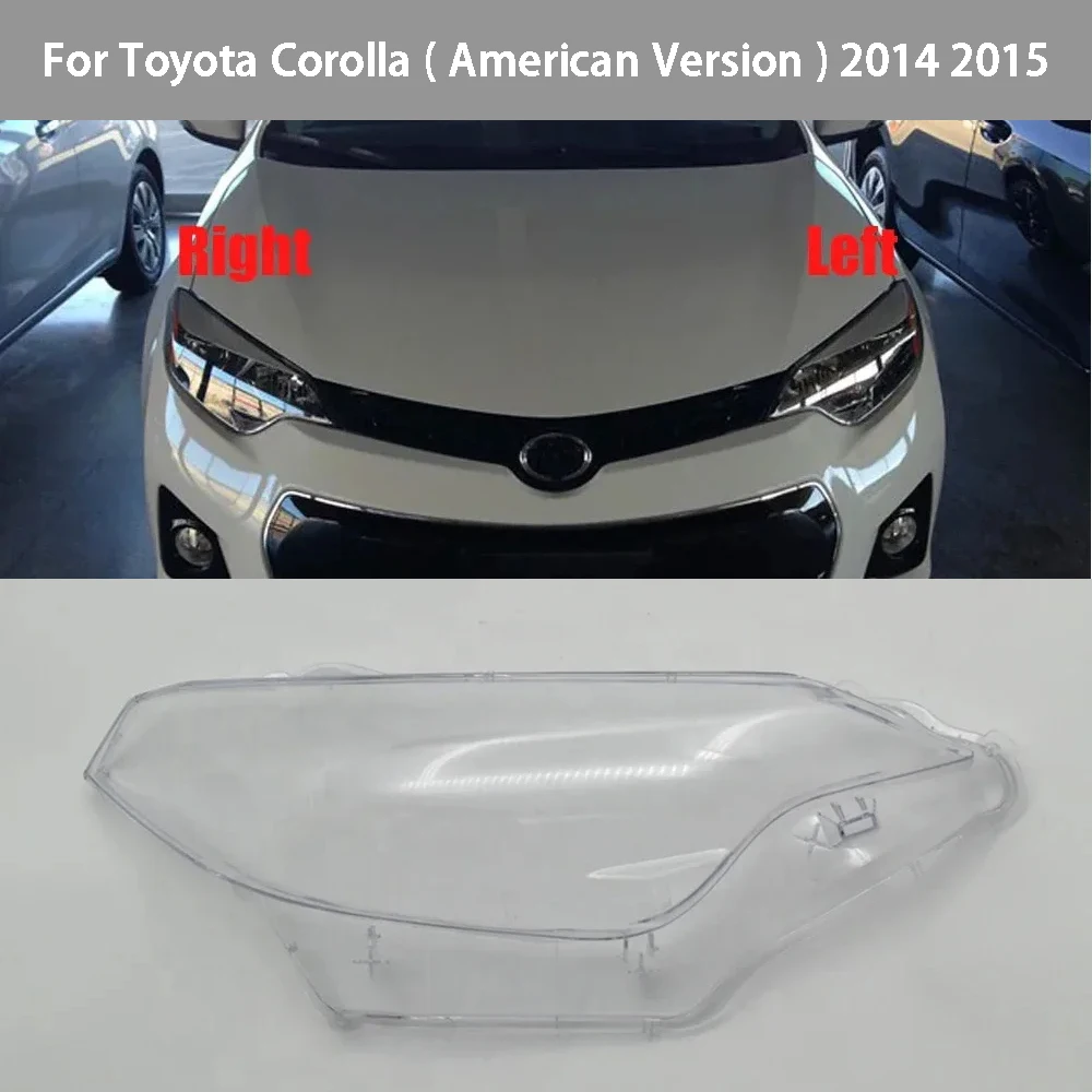 

Для Toyota Corolla (американская версия) 2014 2015, корпус фары, абажур, крышка фары, лампа, прозрачное плексиглас