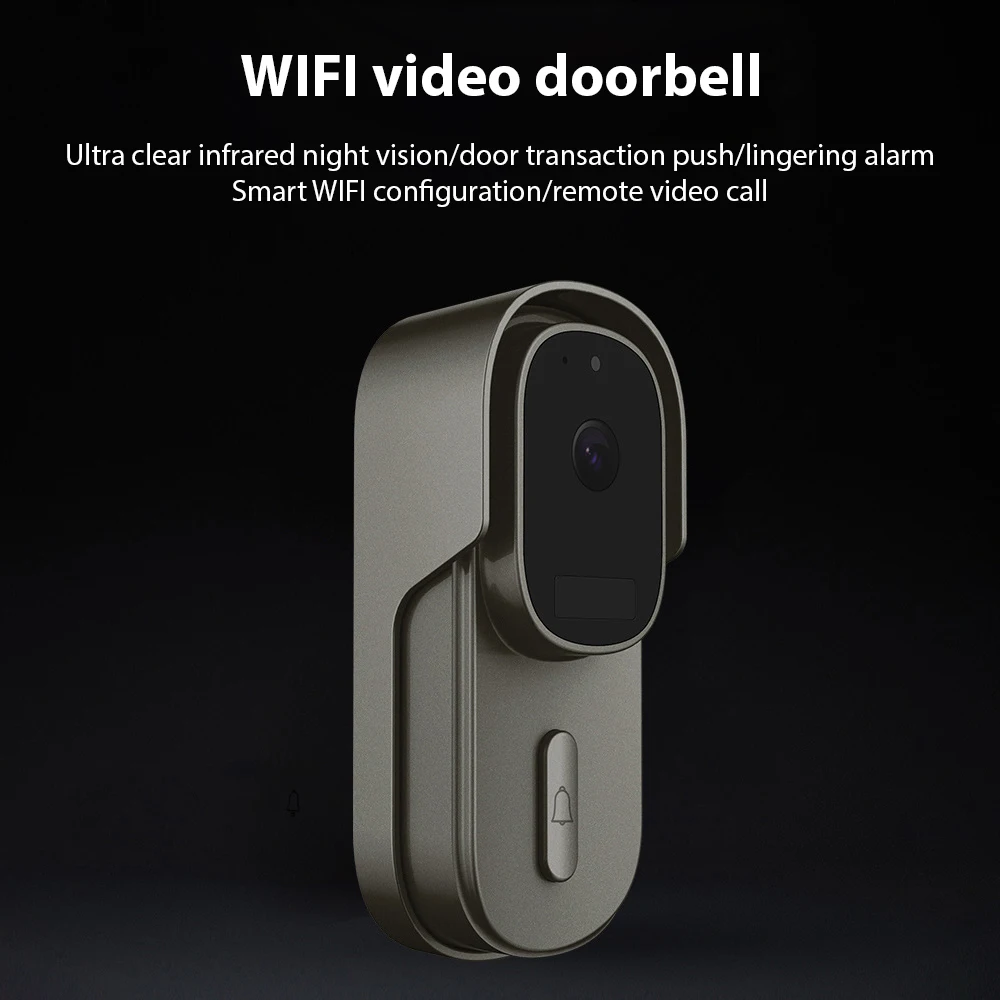 Video Doorbell Wireless Smart Doorbell Camera with Chime Tuya  1080P 2.4GHz WiFi IP65 Waterproof Remote Visual Call 2-Way Audio