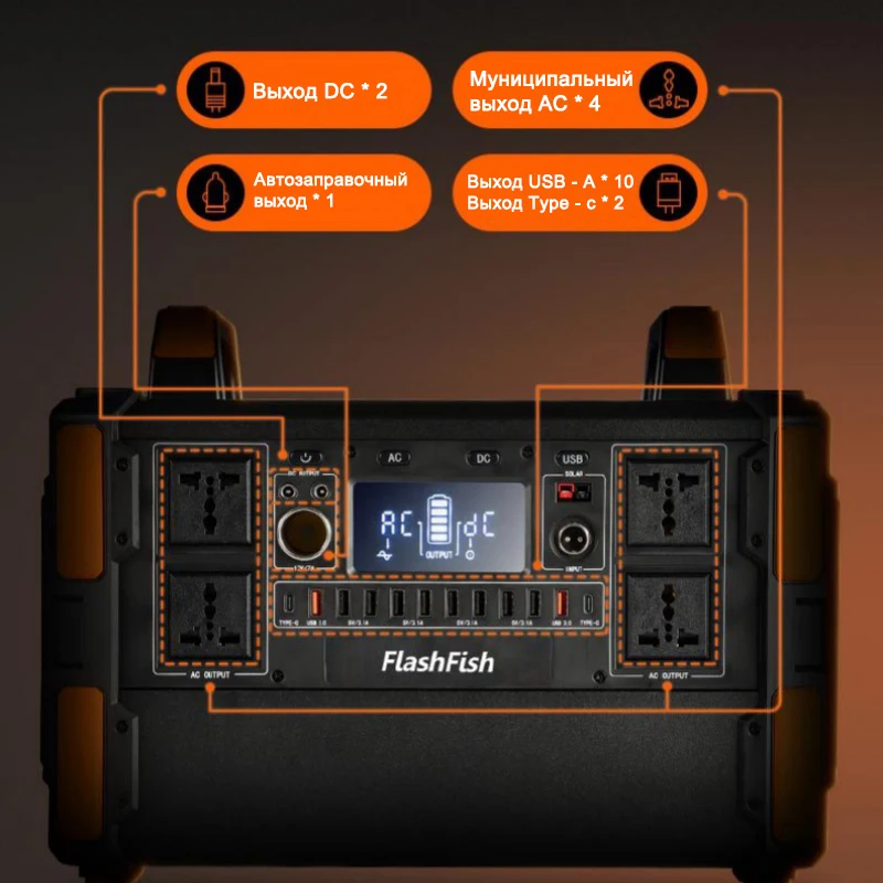 Flashfish-Batterie externe mobile portable, 1048Wh, 327600mAh, 1000W, 220V