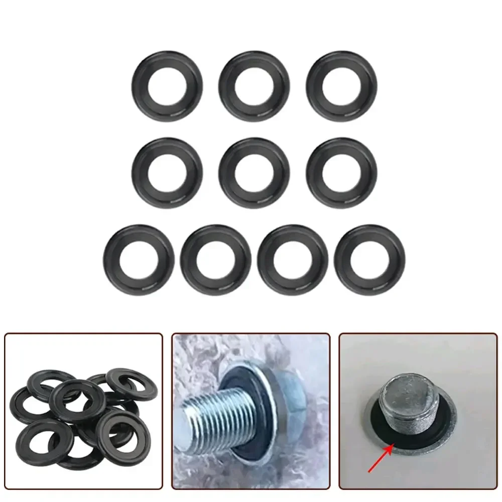 10 stücke Auto Motor Clips Pad Schwarz Auto Ölablassschraube Dichtungen Auto Schraube Dichtung Auto Zubehör für 12616850 3536966