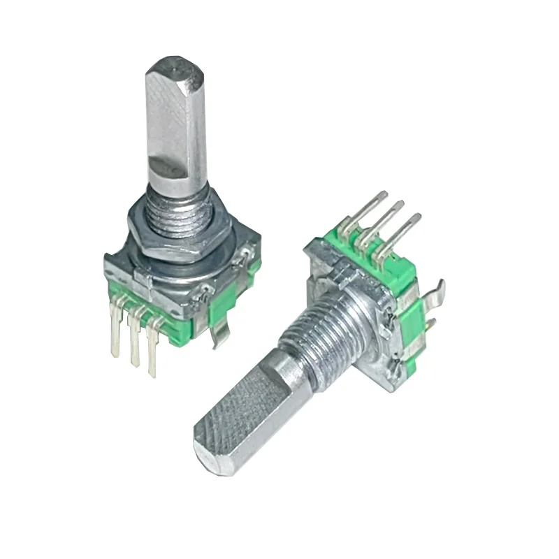 5pcs Taiwan F11E 20 Posição Pulso numbe 360 Graus Rotary Encoder interruptor EC11/Botão 5pin Punho longo 20mm meia alça do eixo