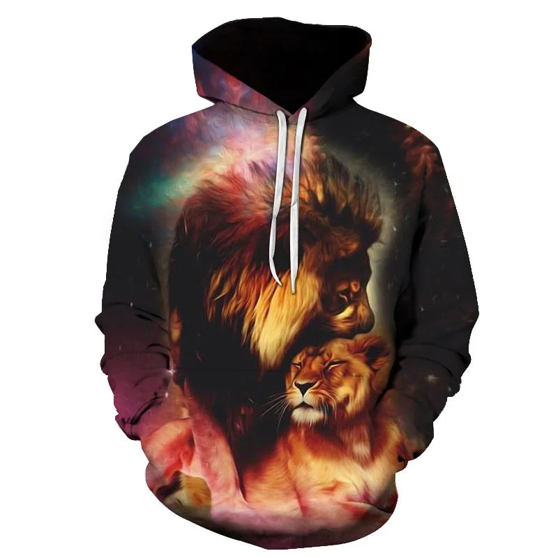 Funny 3D Tiger Lion Men Hoodies Hip Hop Sweatshirt Fashion Brand Plus Size Hoodie Men Tracksuit Unisex Pullovers Men Clothing