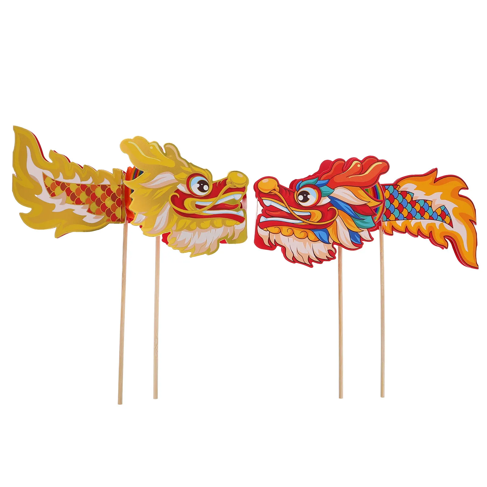 2 Piezas de Decoración Colgante de Dragón 3D, Manualidades de Papel para Festivales Chinos, Decoraciones de Año Nuevo, Pancarta