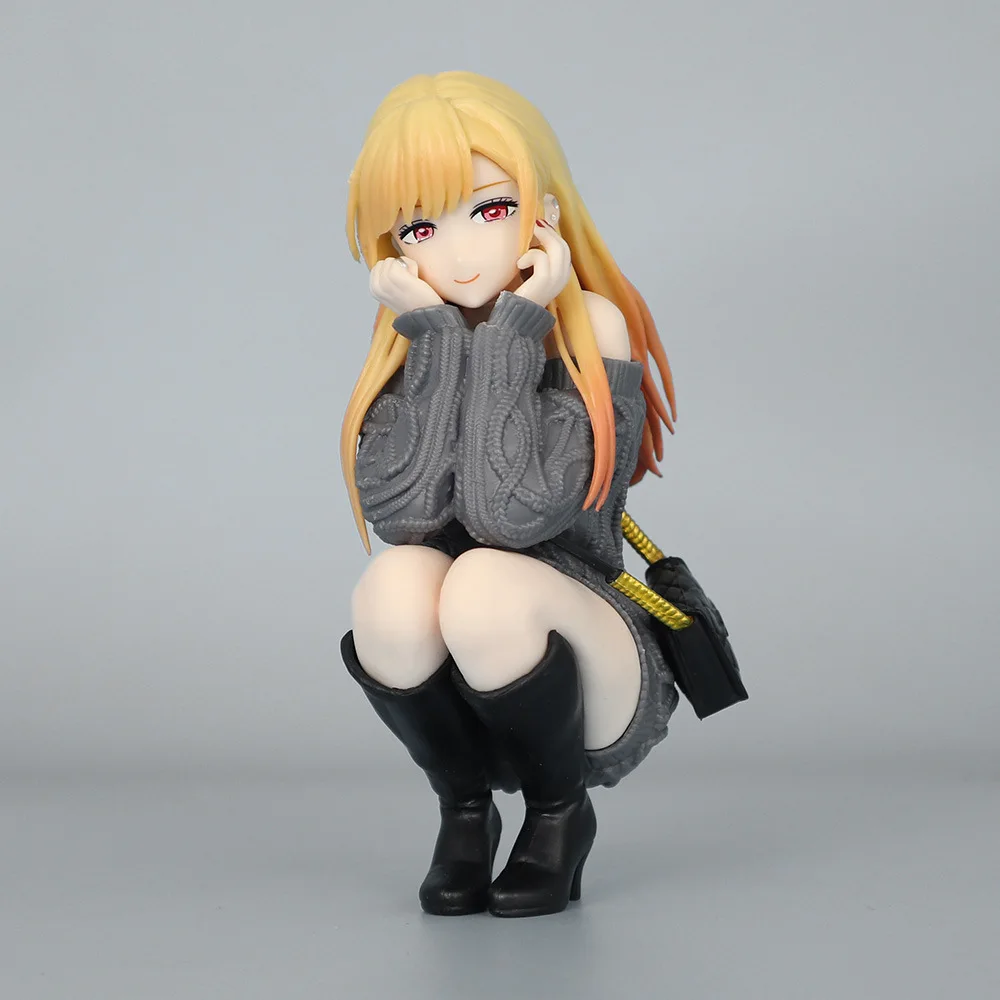 Anime Marin Kitagawa Squatting Pose | My Dress-Up Darling Figure 10CM PVC Ornaments Model Toys Doll Collection Ornaments Gift