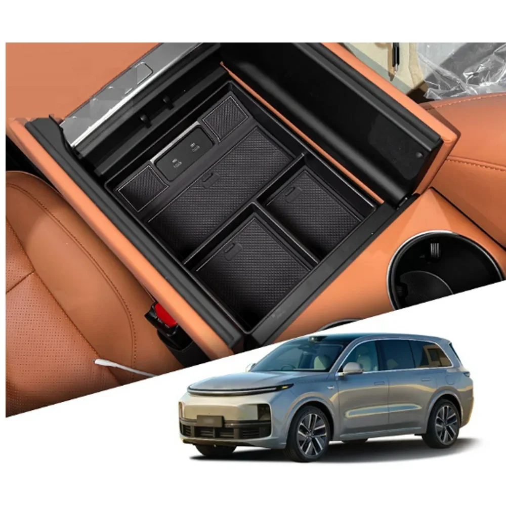 

For LiXiang L7/L8 L9 2022 2023 ABS Silica Gel Car Central Control Armrest Box Storage Box Cover Trim Decoration Accessories