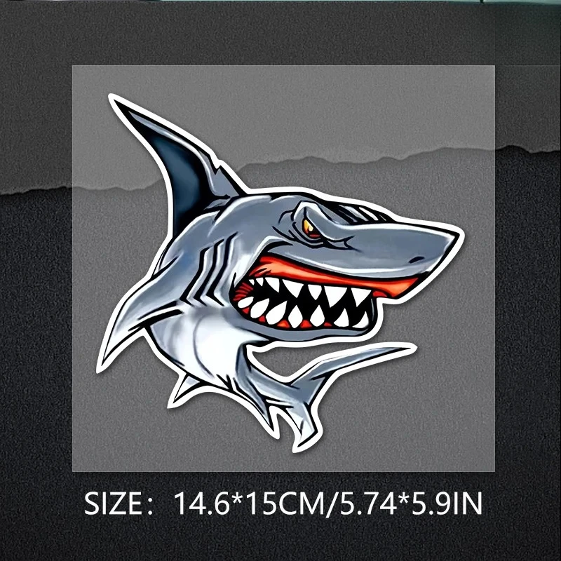 Shark Graphic Car Stickers Waterproof Weather Resistant Vinyl Decal, Universal Decor for Cars Motorcycles Trucks Daily Devices