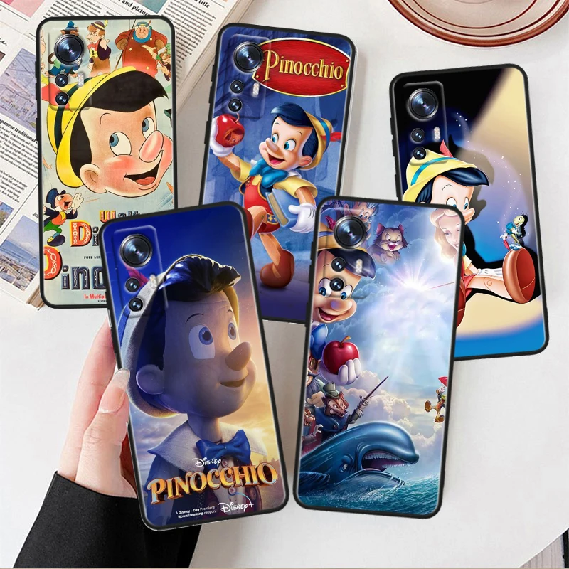 Disney Pinocchio Cute For Xiaomi Mi 10T 10S 9T 9 SE 8 A3 A2 A1 6X 5X CC9E Note 10 Lite Pro Mix 3 Black Soft Phone Case