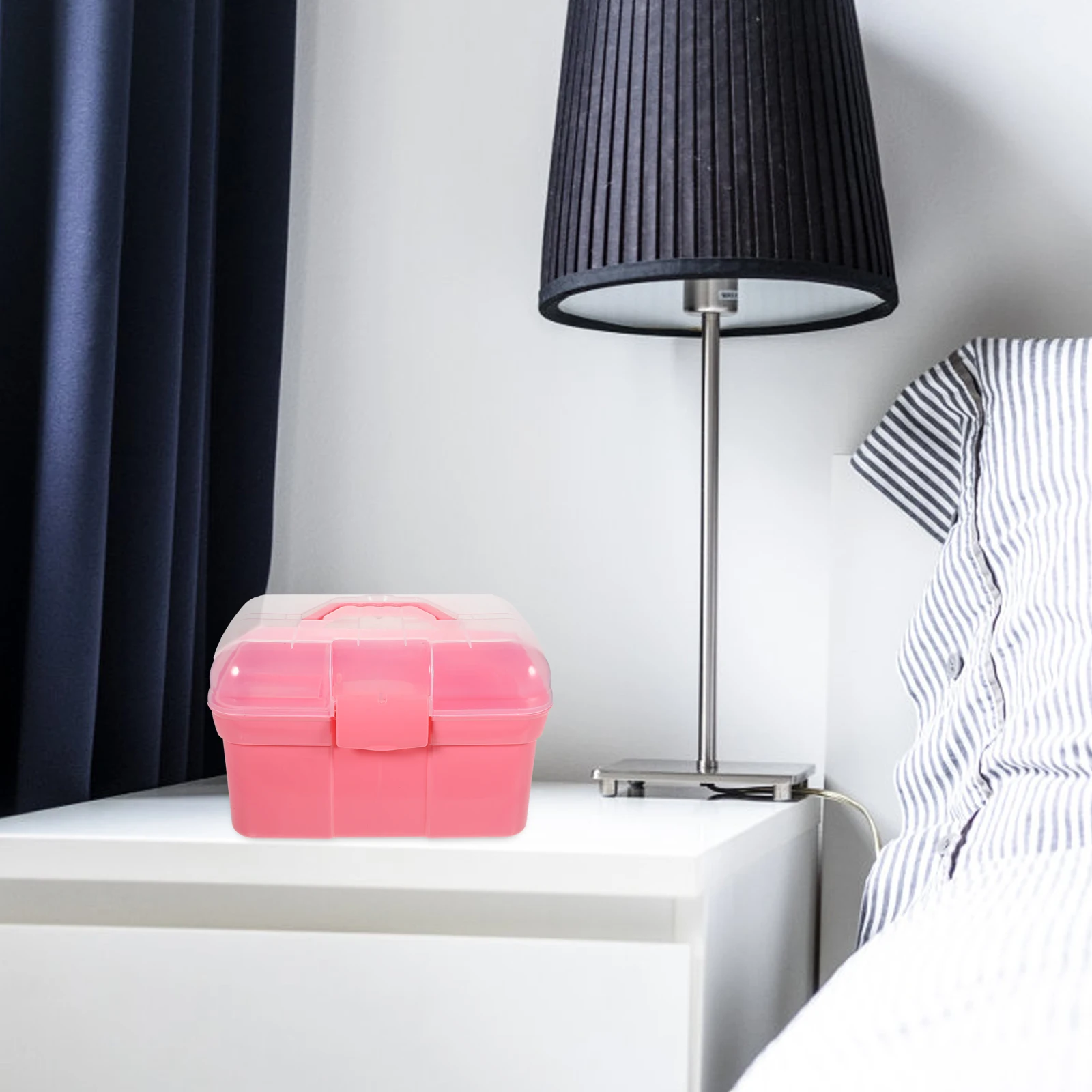 

Compact Medicine Holder 31x20x20cm Pink Lightweight Shockproof Portable First Aid Box Medicine Storage Solution