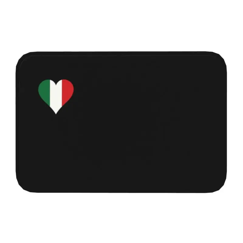 Personalized Italy Flag As Heart Doormat Mat Anti-Slip Patriotic Italian Bath Kitchen Toilet Rug Carpet 40*60cm