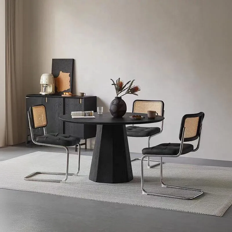 

Modern Light Luxury Dining Table Round Comfortable Salon Designer Restaurant Table Kitchen Conference Mesas De Comedor Furniture